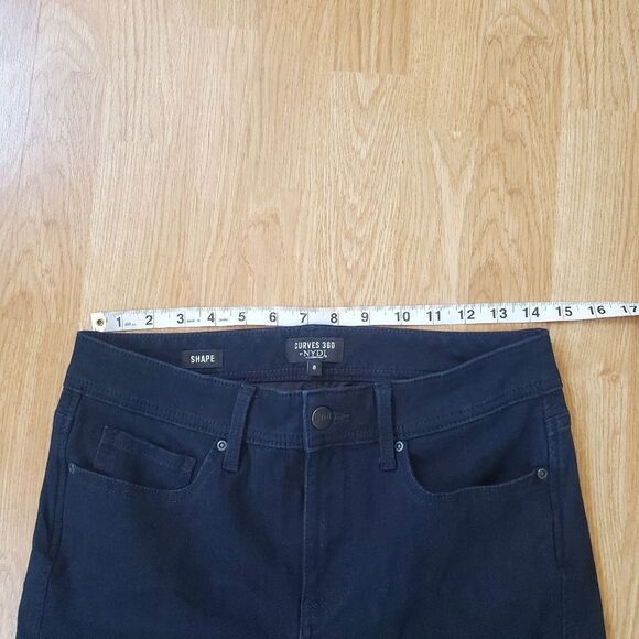 Curves 360 by NYDJ Shape Slim Straight Jeans w/ Bottom Side Slits sz 8=28x25 - Picture 7 of 13